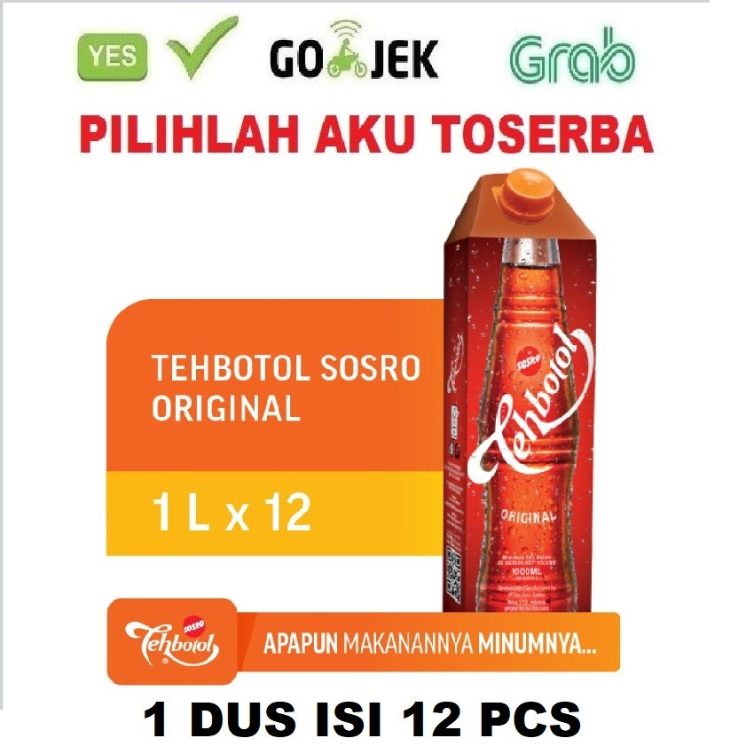 

Teh Botol Sosro Kotak Original 1 LITER - ( HARGA 1 DUS ISI 12 )