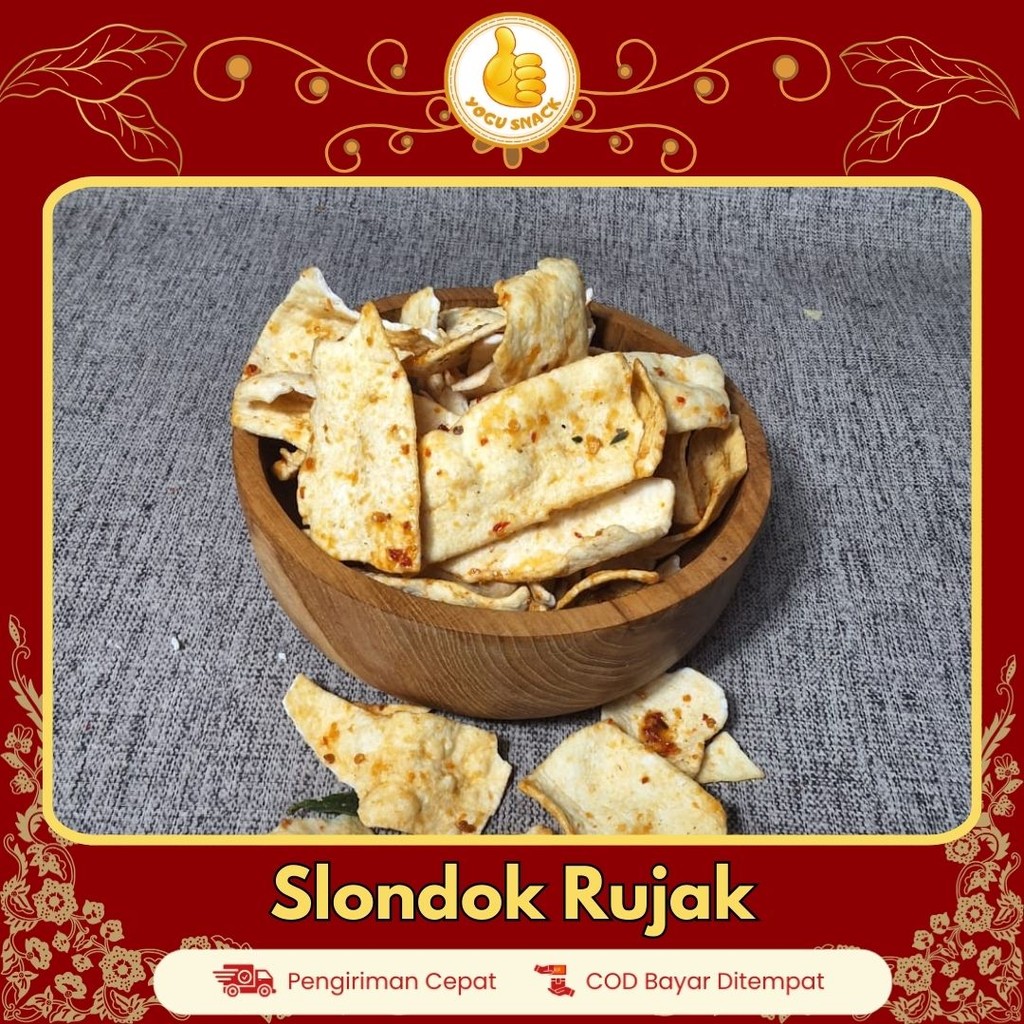 

Yogu Slondok Rujak Pedas Manis Gurih Camilan Kiloan Kemasan 250 gr 500gr