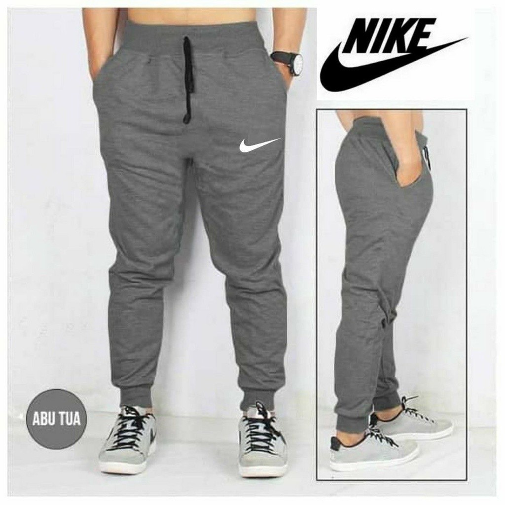 CELANA JOGER PANJANG NIKE BORDIR JOGER PRIA WANITA CELANA TRAINING OLAHRAGA GYM LARI