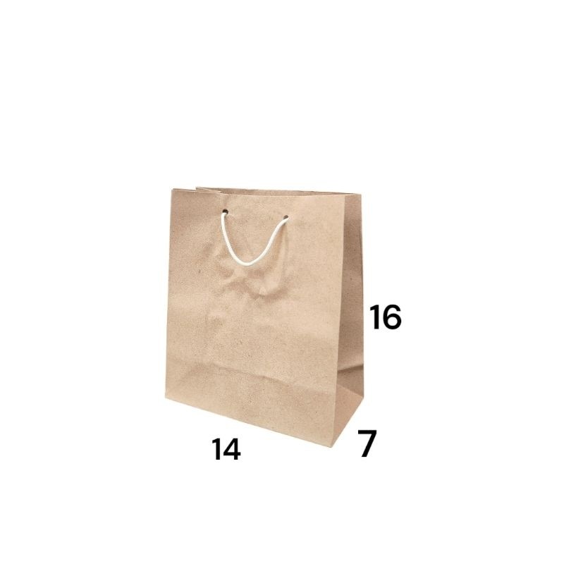 

paperbag coklat kecil ukuran 14x16x7 isi 12pcs