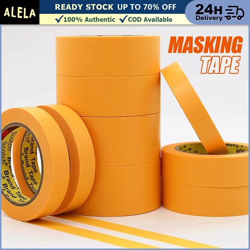 

Masking Tape Orange Set 12 Meter / Roll Lakban Kertas Selotip Isolasi Multifungsi