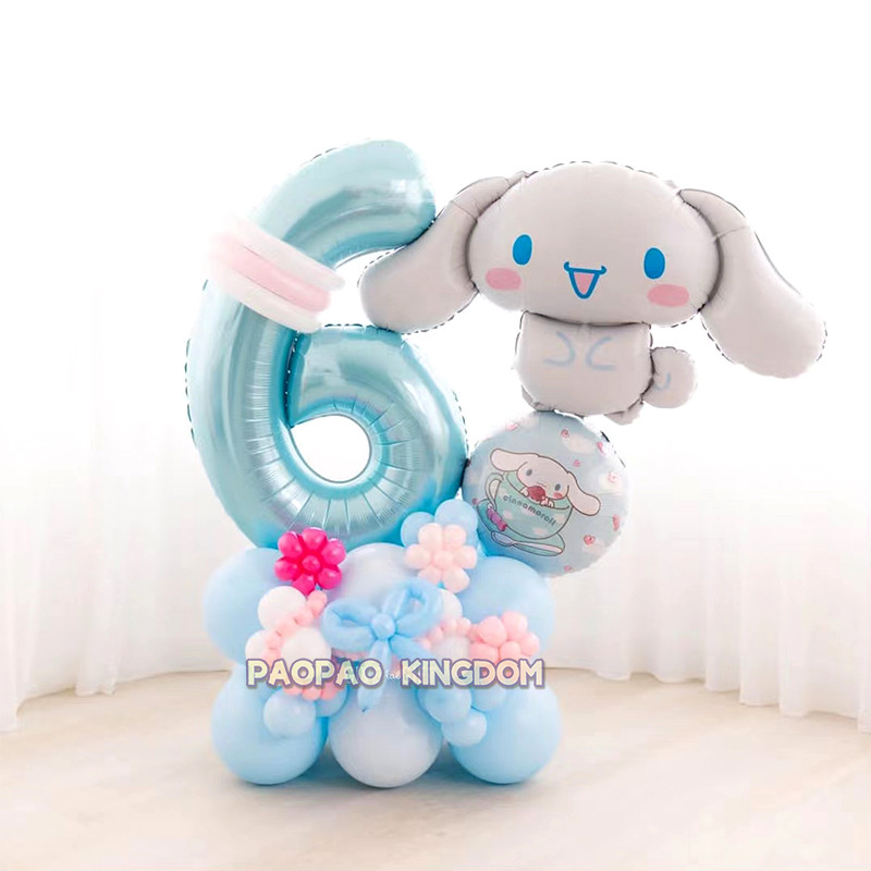 

Cinnamoroll Foil Balloons Arch Garland Kit Latex Balloon Number Balls Cinnamoroll Birthday Baby Shower Party Decor Gift Toys