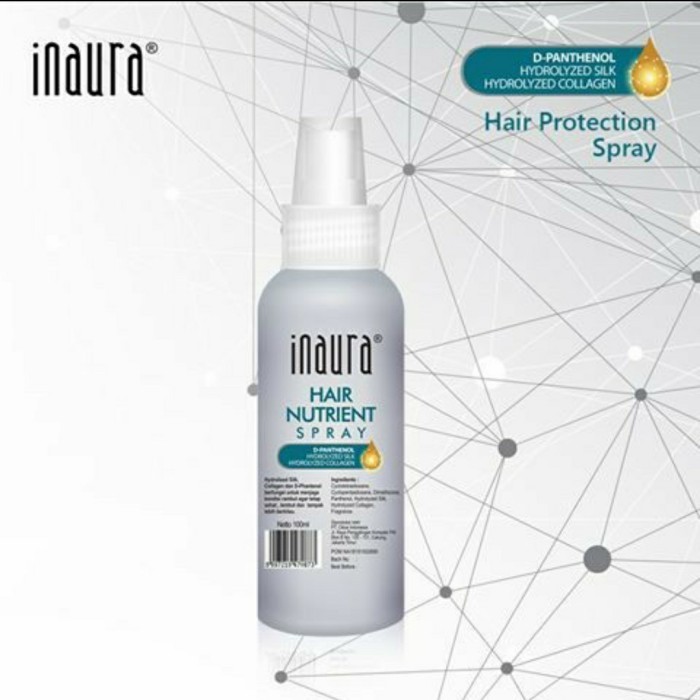 inaura hair nutrient spray 100ml vitamin rambut serum catok 100 ml