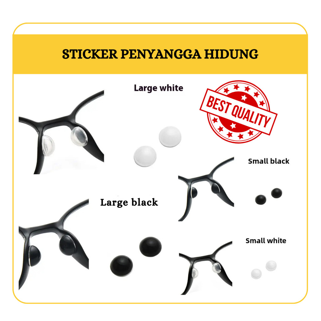 Nosepad Lem Silicone Bantalan Hidung Kacamata nosepad 1 pasang SPH1 Penyangga hidung aksesoris kacam