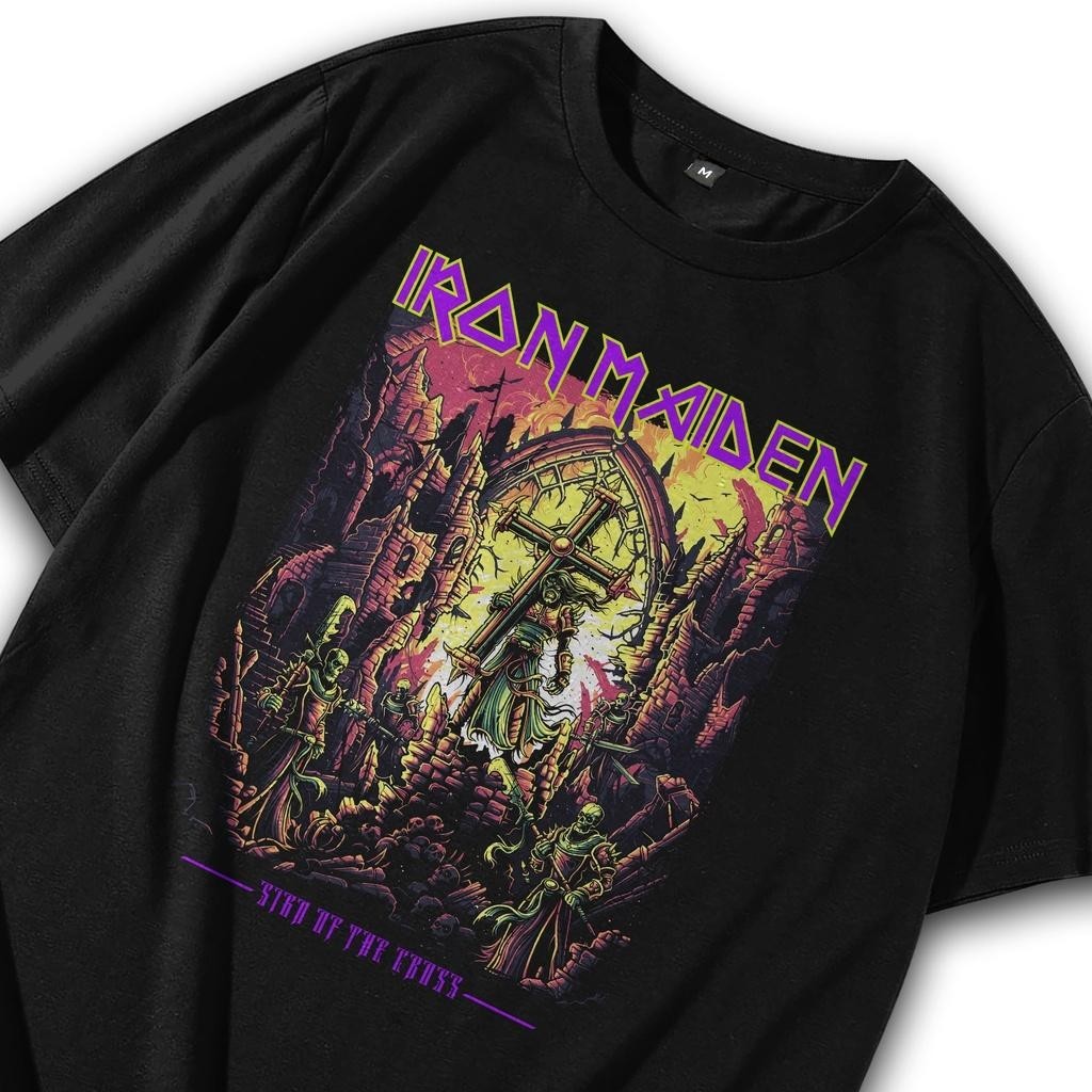 Kaos Musik / Kaos Band Oversize / Tshirt Band Iron Maiden Sign / T shirt Band / Baju Band / Metal Pu