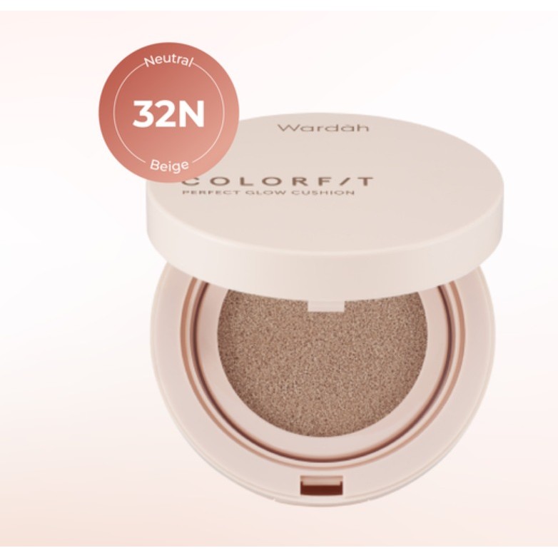 [Gift Not For Sale] Wardah Colorfit Perfect Glow Cushion 32N Neutral Beige 15 g (KEMASAN LAMA)