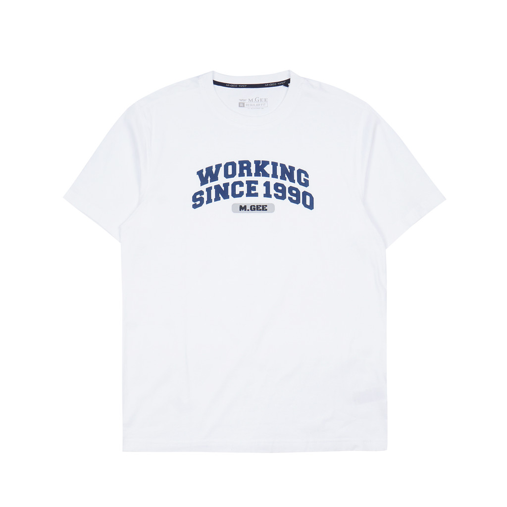 MGee Kaos Polos Pria Lengan Pendek M Gee Original OLIVER C130 White