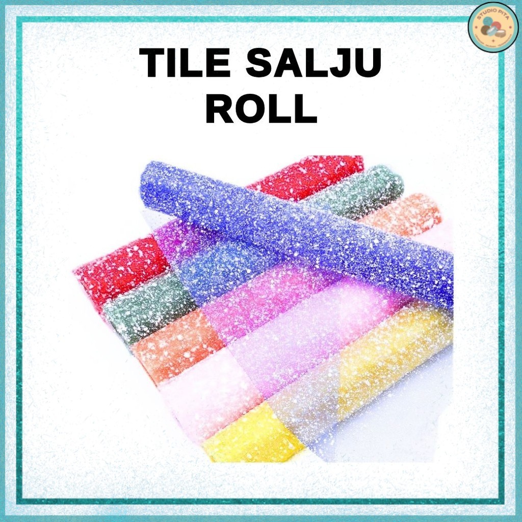 

Kain TILE SALJU / Snow Tile per roll BUKET BUNGA FLOWER WRAPPING