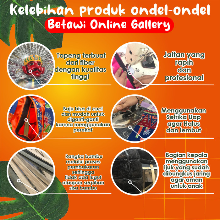 ✨LARIS✨ -Ondel-ondel 2,5 Meter Batik - Polos