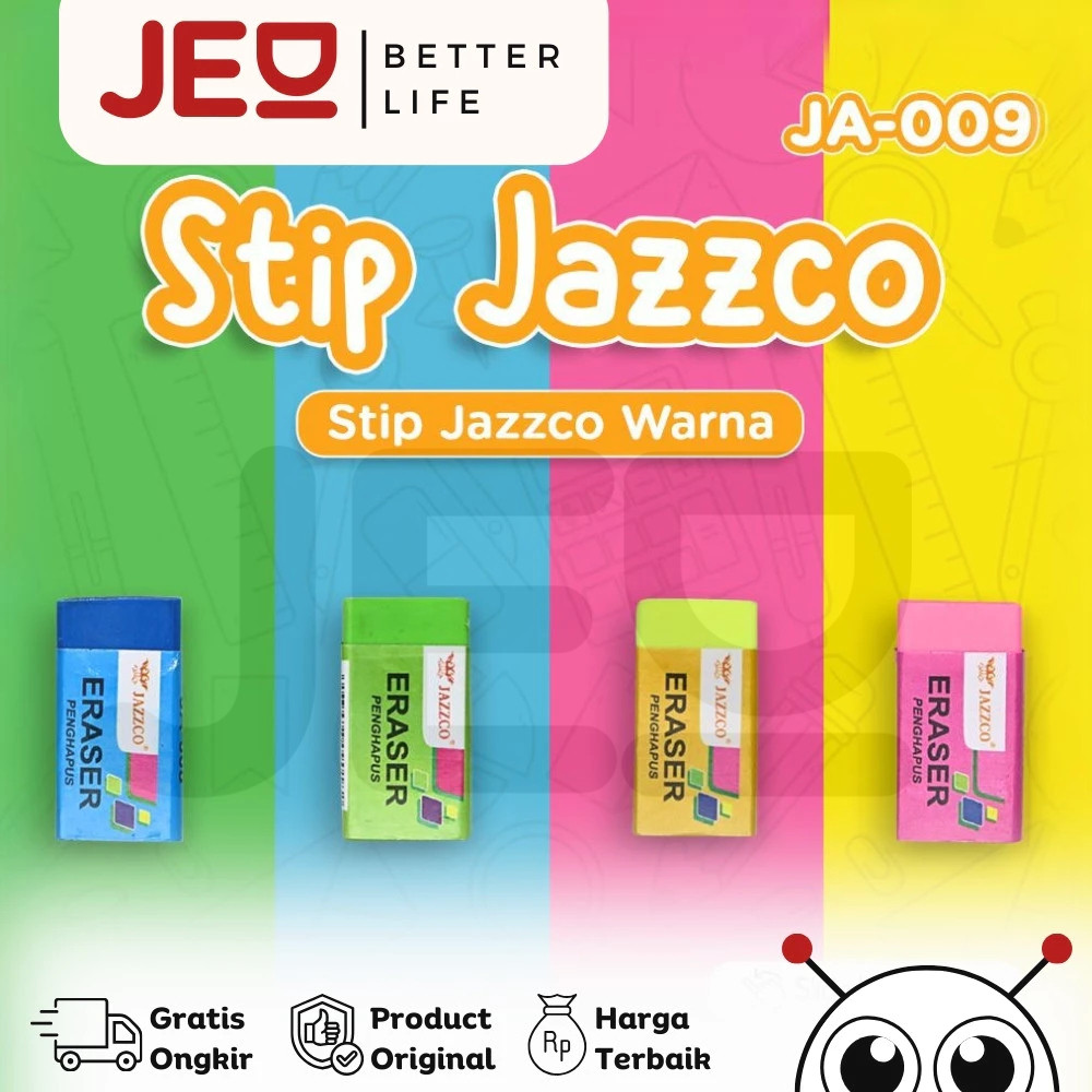 

(1pcs) Eraser Penghapus Jazzco warna Kecil JA-008