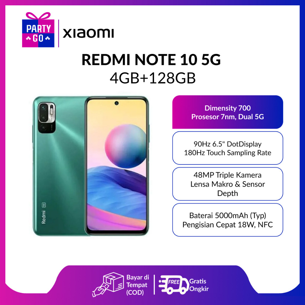 (Second Like New) Xiaomi Redmi Note 10 5G fullset //Note 10 4G No charger 4GB/128GB | 6GB/128GB | 8G