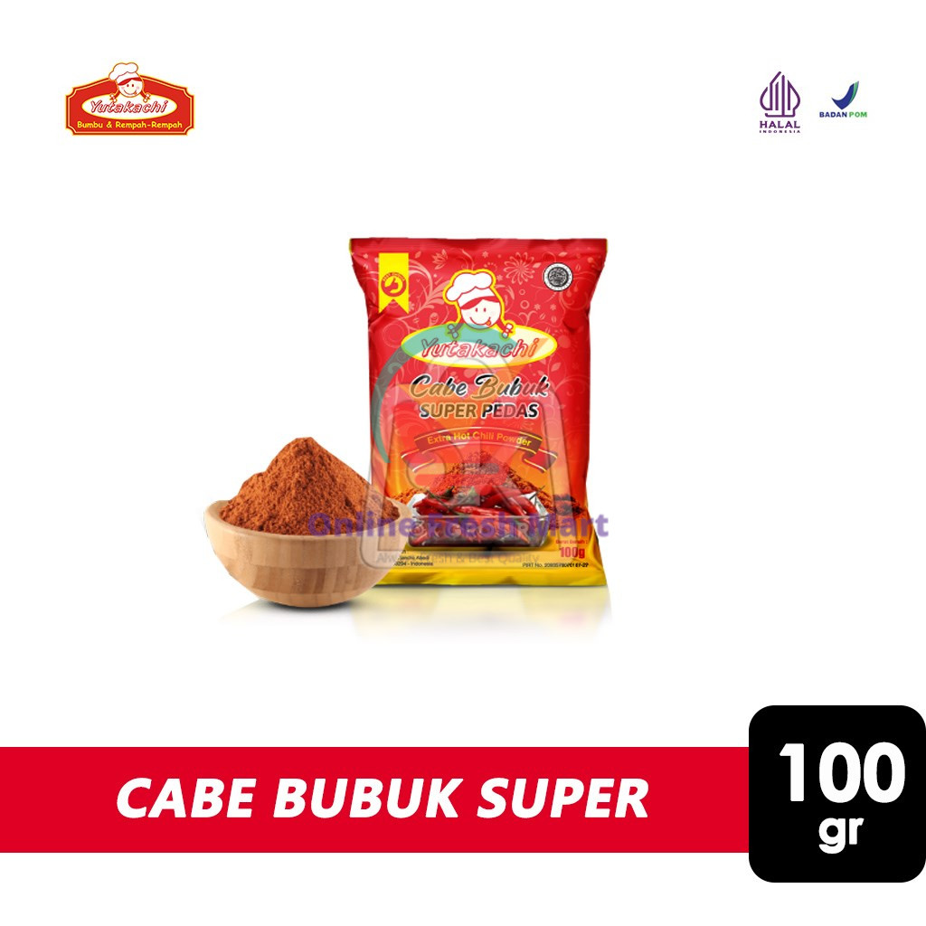 

Cabe Bubuk Super / Chili Powder Yutakachi (100 gr) - Online Fresh Mart Denpasar