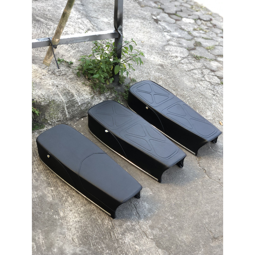 Jok CB MB Tech Motif XX Carbon Kulit Jeruk Jahit Polos Plat Galvanis Anti Gembos Jok CB MBTech Zeus 