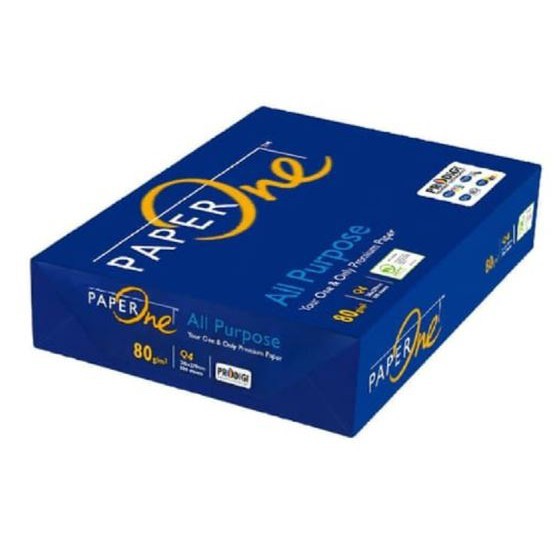 

PAPERONE Q4 KUARTO LETTER 80 gr Kertas HVS Print Fotokopi