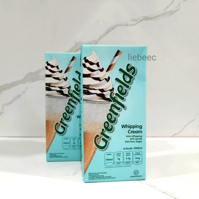 

SAME DAY ONLY - Greenfields Whipping Cream / Whip Cream 1liter BNDG