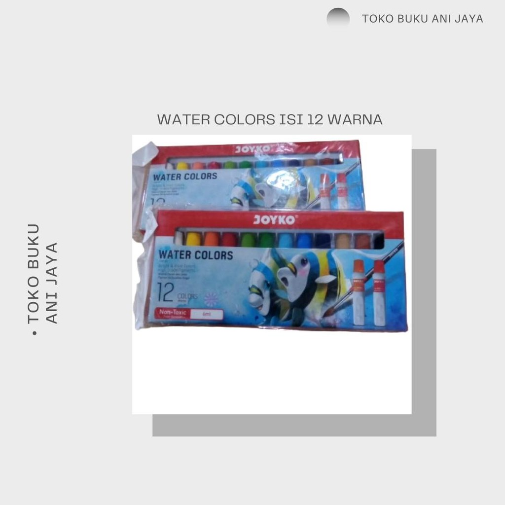 

JOYKO WATER COLORS 12 WARNA UNTUK MELUKIS (PER SET)