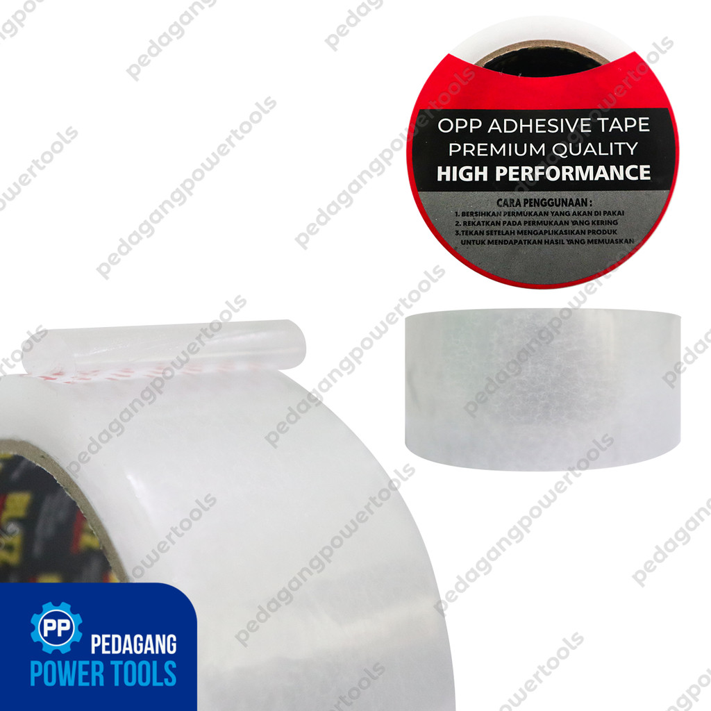 

BLITZ Satuan Lakban Bening 45 mm x 90 Yard OPP Tape 2" 90Y Perekat Lem Solasi Selotip