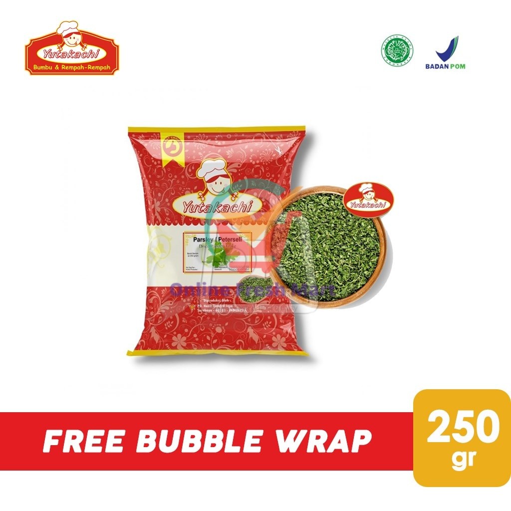 

Parsley Flakes YUTAKACHI / Daun Peterseli Kering (250 gr) - Online Frseh Mart Denpasar