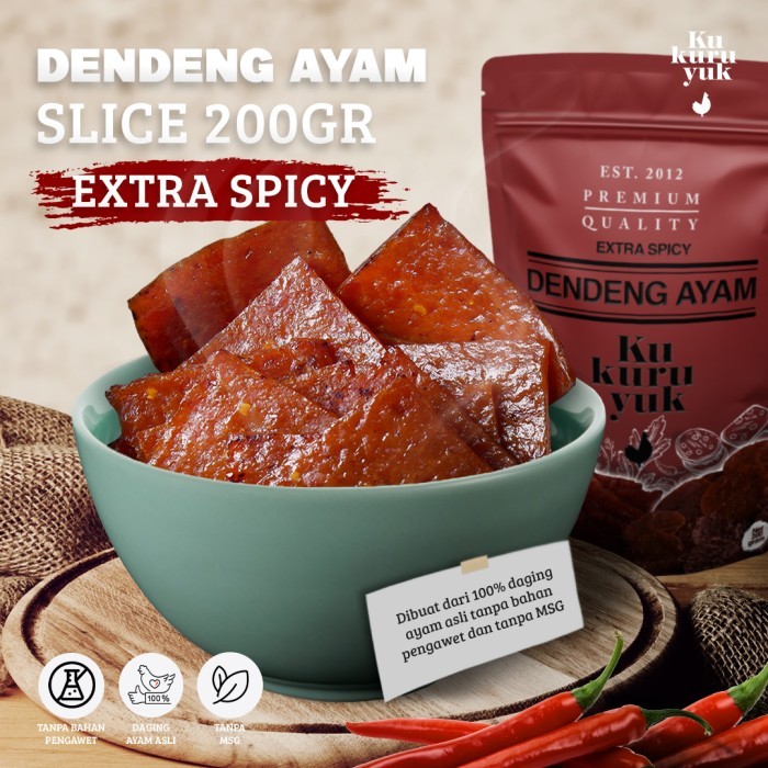 

✨TERLARIS -[PREMIUM] Rasa Honey / - 200 Gram - Dendeng Ayam Kukuruyuk - Extra Spicy