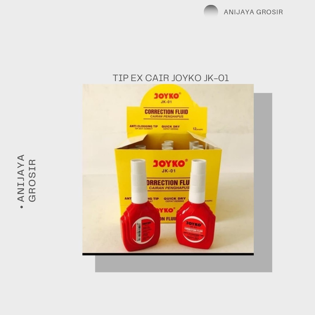 

TIP EX CAIR JOYKO JK-01 / TIP EX CAIR BERKUALITAS (PER PCS)