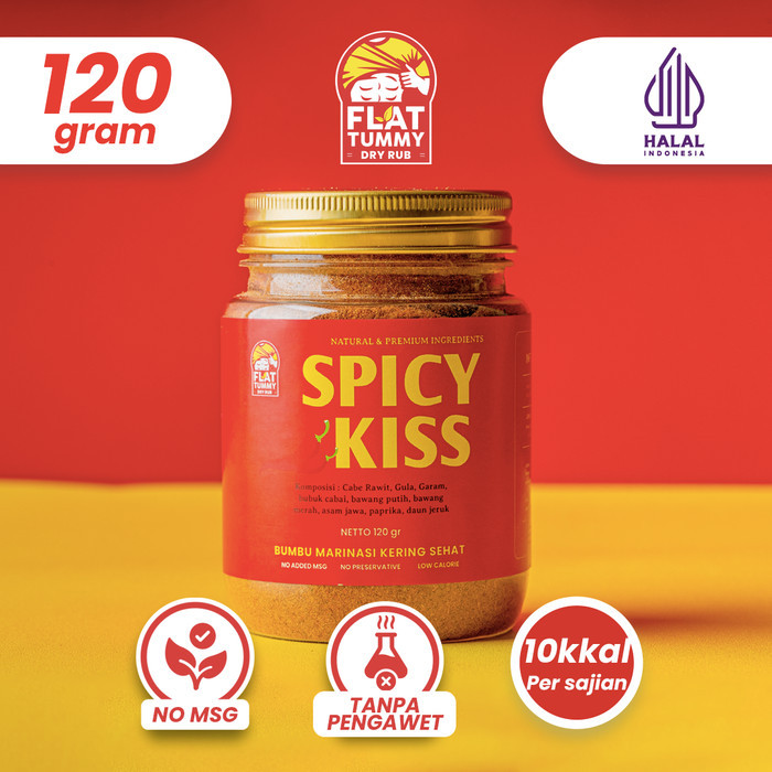 

✨TERLARIS -Flat Tummy Spicy Kiss Bumbu Marinasi Kering Diet Rendah Kalori Healthy Dry Rub Ayam Serbaguna