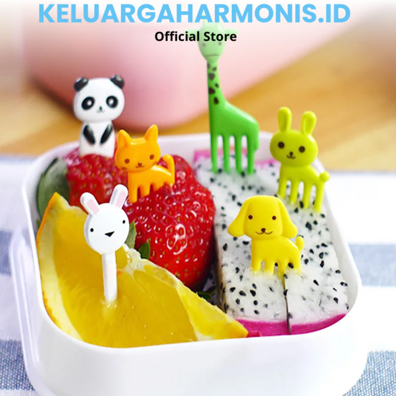 Tusuk Bento Lucu Tusukan Gemoy Jerapah Gajah Mata Tusukan Gemoy Garpu Bento Buah Kue Dessert Foodpic