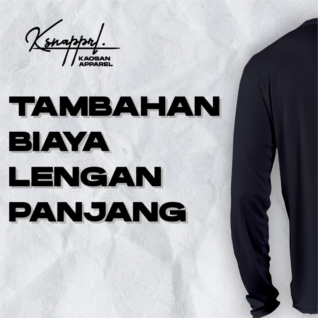 Toko Kaos Combed - Tambahan Biaya Untuk Lengan Panjang