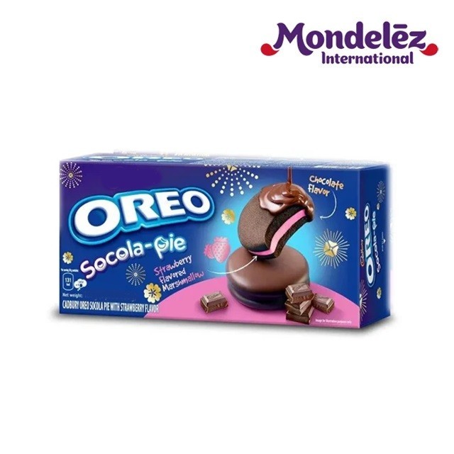 

Cokelat OREO Strawberry Socola Pie isi 6 packs