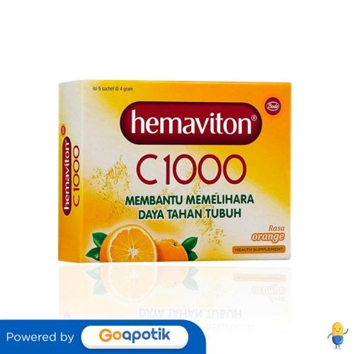 Hemaviton C 1000 4 Gram Rasa Orange Box 5 Sachet