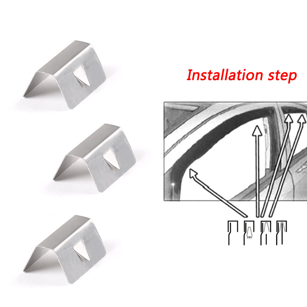 

Wind / Rain Deflector Channel New Metal Retaining Clips For Heko G3 SNED Clip X8