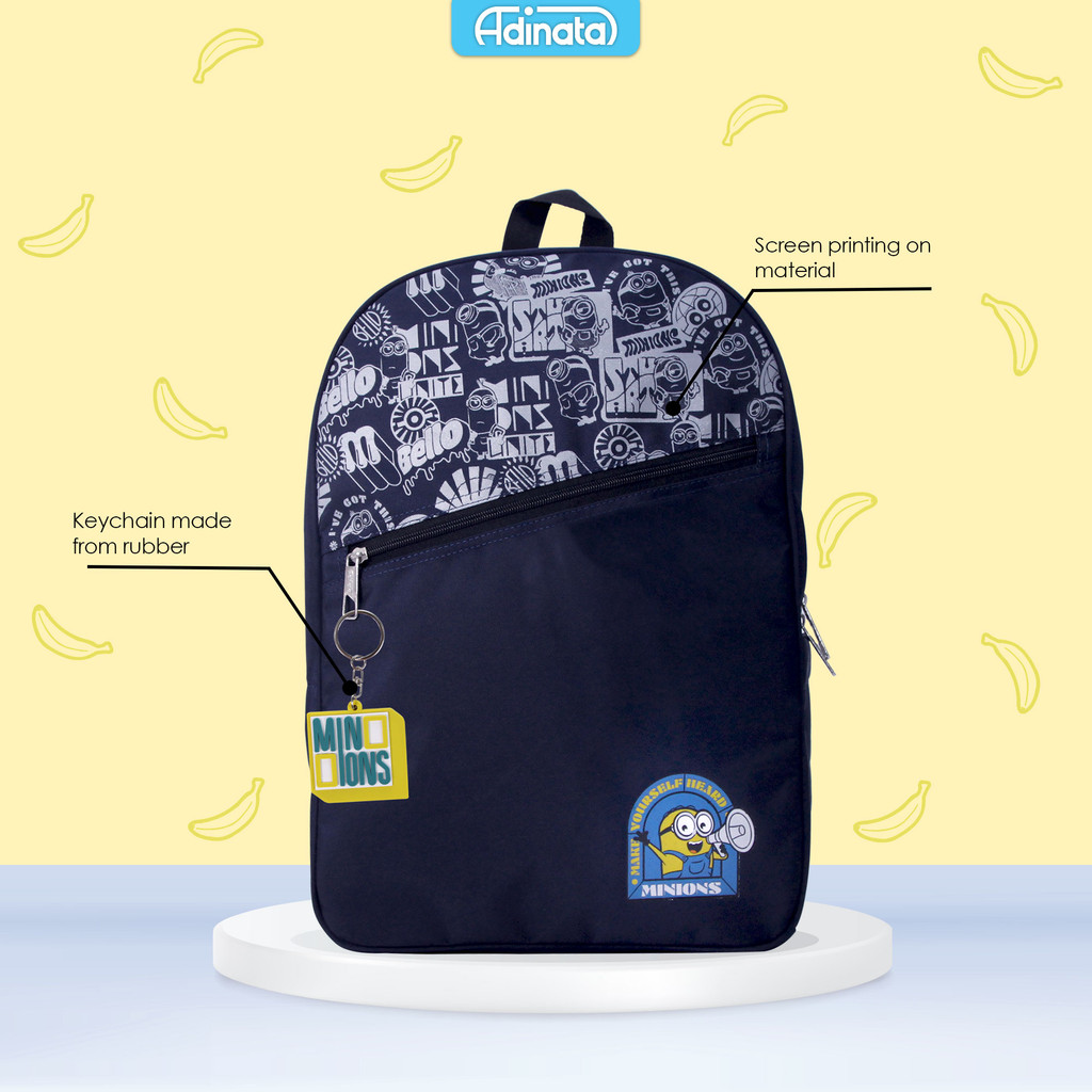 Adinata Minion New York Tas Sekolah Ransel XL Anak Laki-Laki Tas Fashion