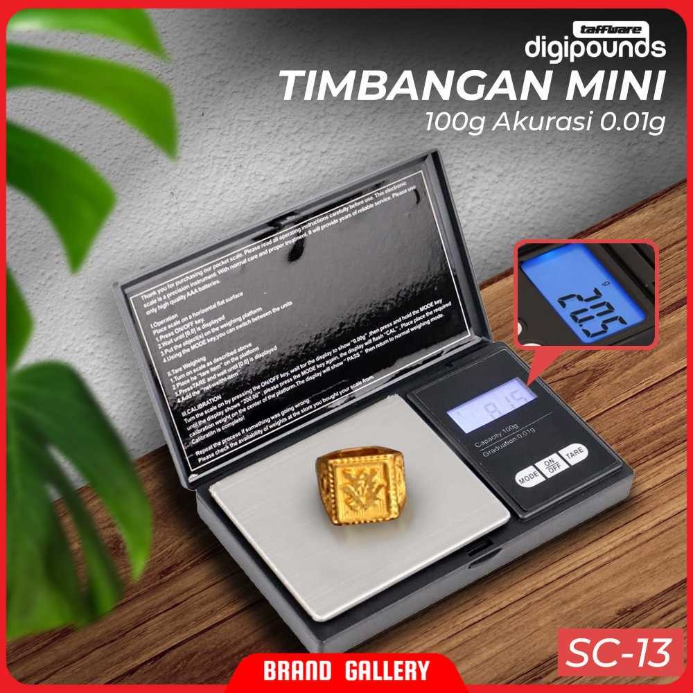 Taffware Digipounds Timbangan Emas Mini Digital Multifungsi 0.01g - SC-13 / VSW0083