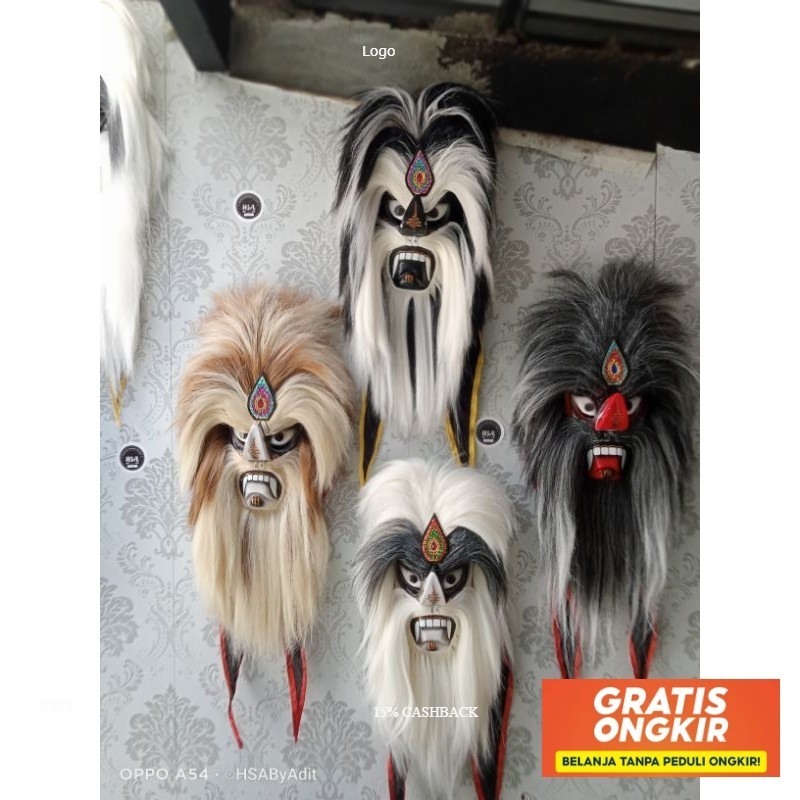 Topeng ganongan murah bujang ganong keren murah terbaru