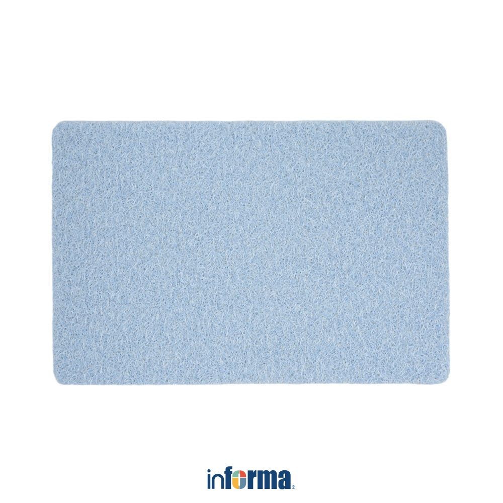 Informa 40X60 cm Aaron Keset Dapur & Outdoor Pvc - Biru Mat Cushion Alas Lantai Toilet Anti Licin Ba
