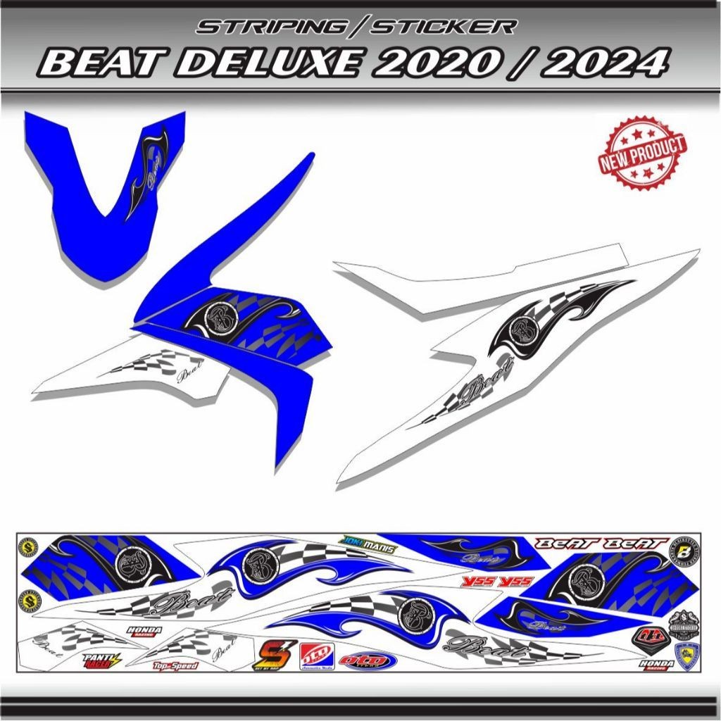 COD / STIKER BEAT ISS DELUXE 2020 STRIPING HONDA BEAT BARU CBS DELUXE 2021 / 2023