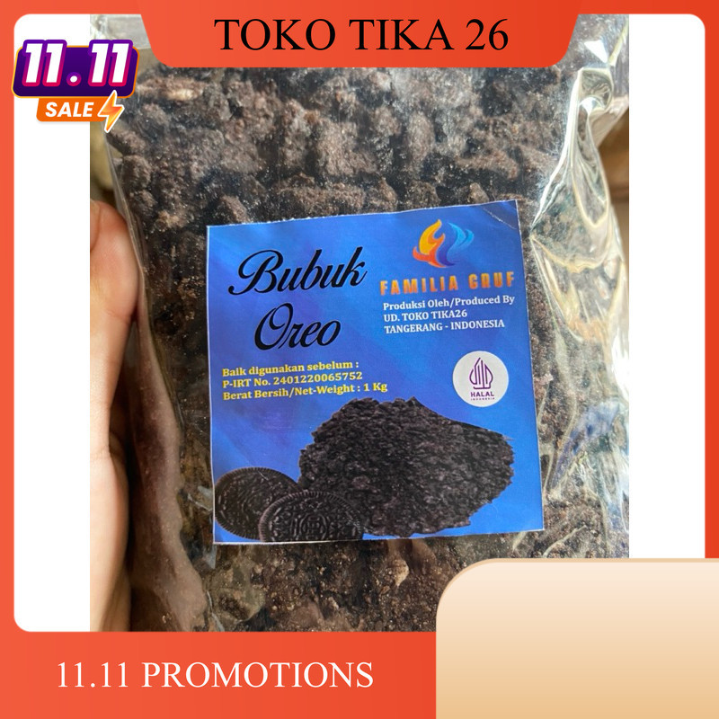 

Bubuk Oreo Halus Kemasan 1Kg / Toping Oreo Bubuk