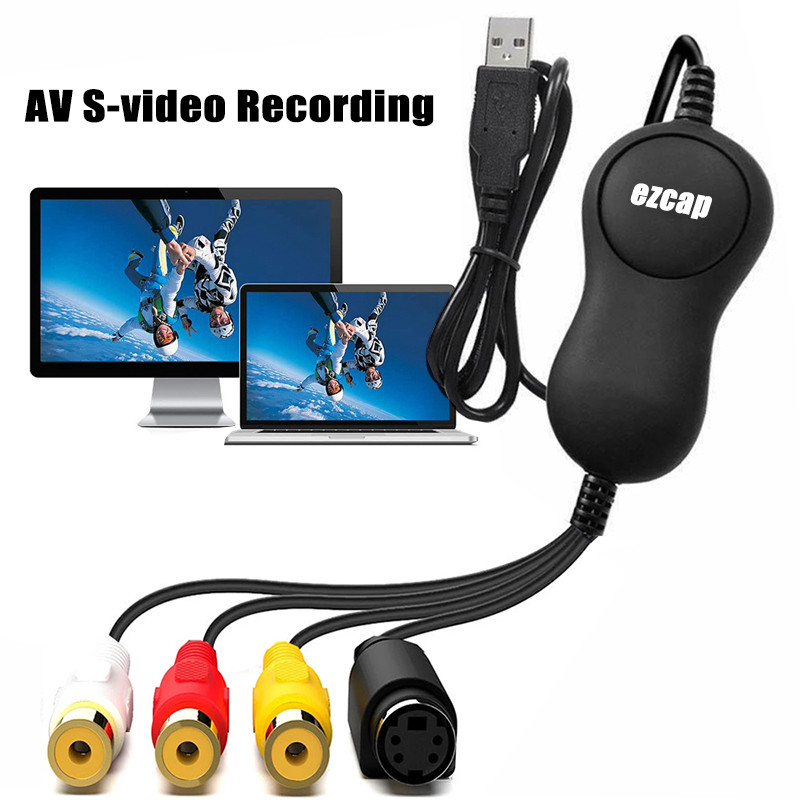 EzCAP159 USB 2.0 Audio Video Capture Card, VHS Player VCR TV Box To DVD Converter for Windows Mac OS