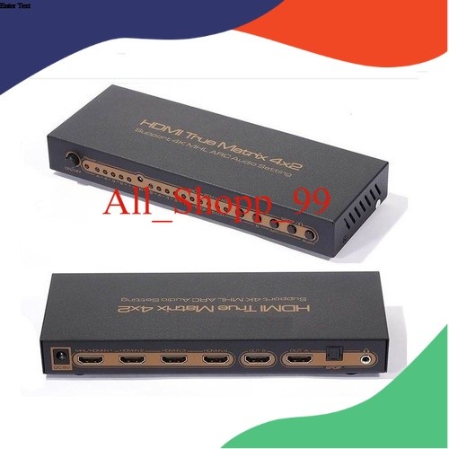 HDMI True Matrix 4X2 Audio Extractor Switch Splitter SPDIF Lexcron