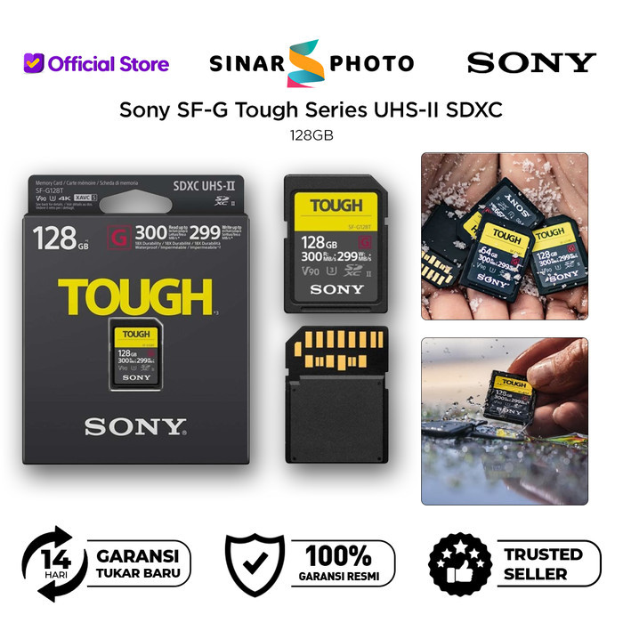 SONY 128GB SF-G Tough Series UHS-II SDXC Memory Card / SF-G128T