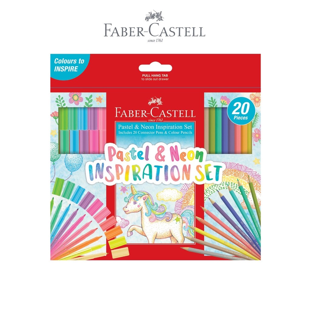 

Faber-Castell Spidol Warna Marker Connector Pen Pencil Neon Pastel special Inspiration set