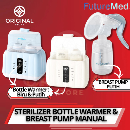 FUTUREMED Smart Double Milk Warmer | Sterilizer Botol Susu Bayi  |  Pemanas Botol  Susu Bayi Multifu