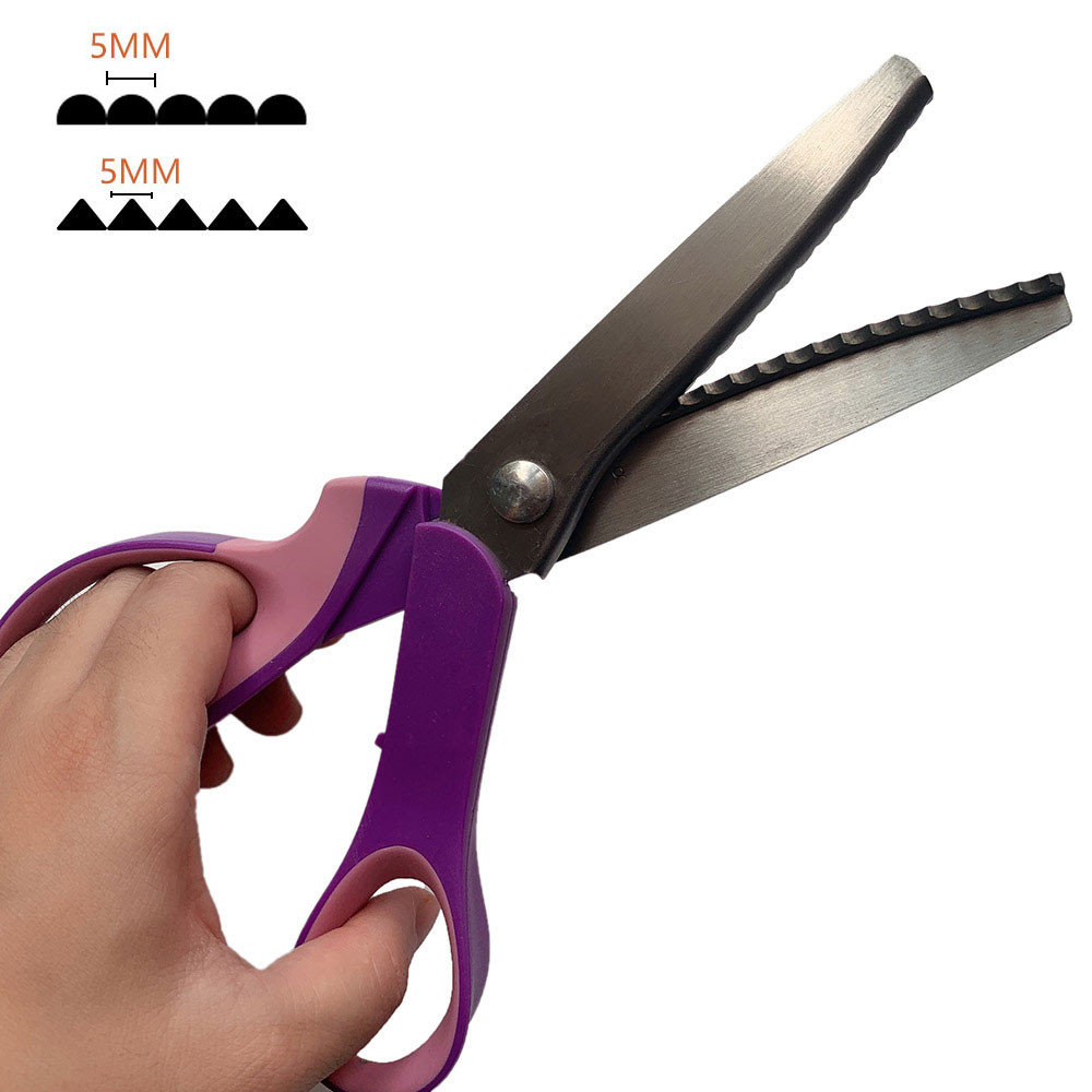 

Stainless Steel Tailor Scissors Zigzag Fan-shaped Professional Sewing Fabric Tailor Zigzag Fabric Scissors Shears