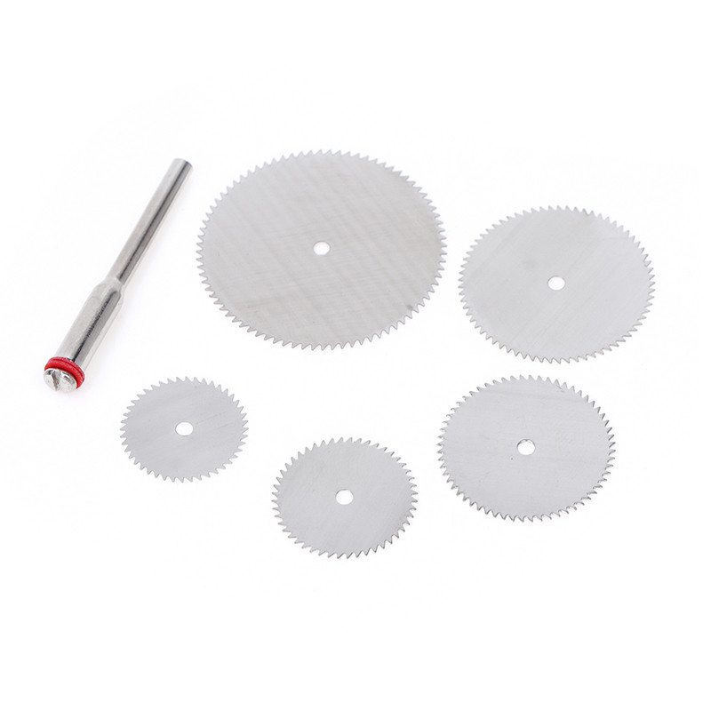 

6Pcs/set Stainless Steel Slice Metal Cutting Disc with 1 Mandre for Dremel Rotary Tools 16 18 22 25 32mm Cutting Disc Hand Tools