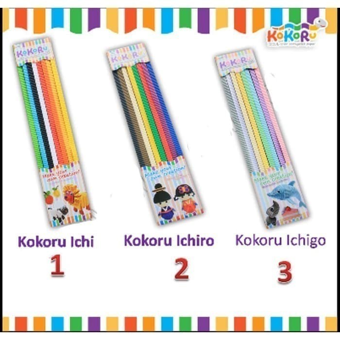 

KERTAS KOKORU ICHI, ICHIRO, ICHIGO - Kokoru Kertas Bergelombang 1,3 x 50 cm