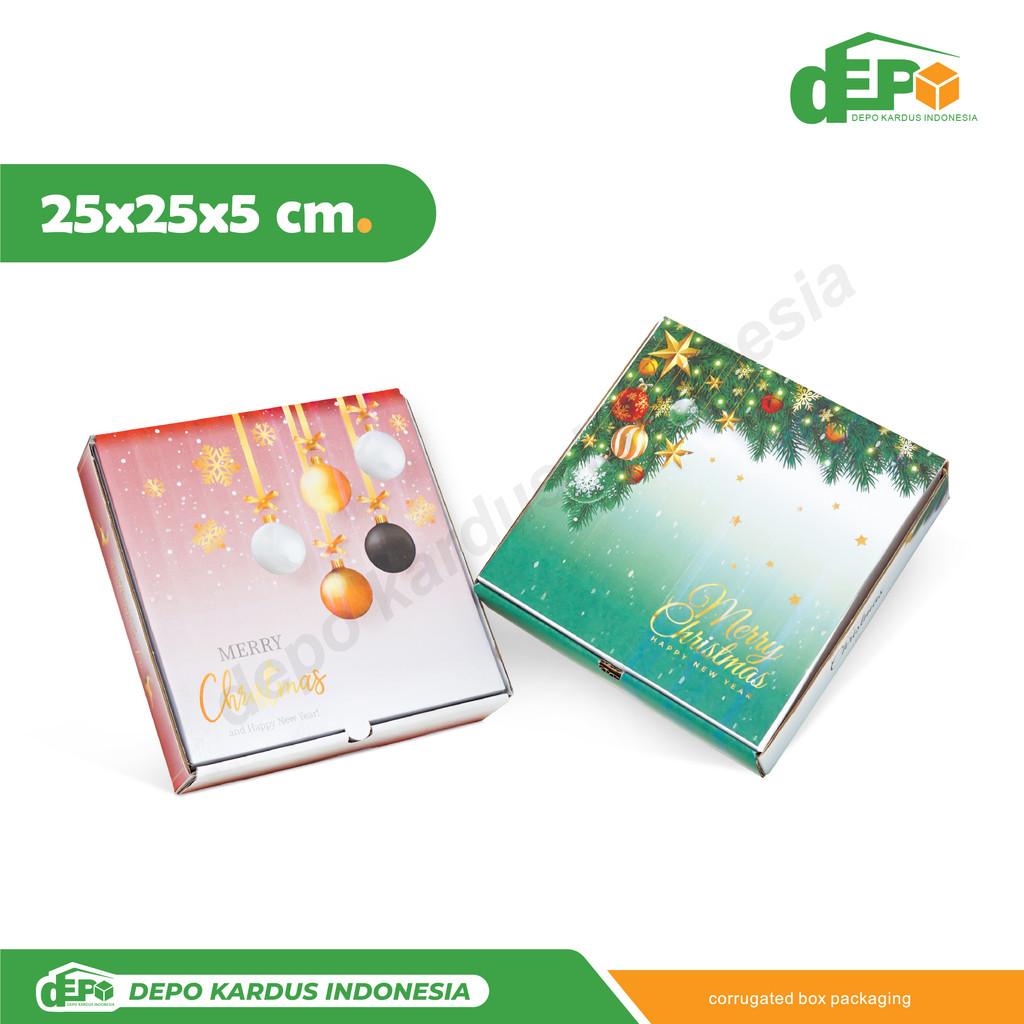 

BOX 25X25X5 EDISI NATAL (KuKer Toples 250gr isi 4)