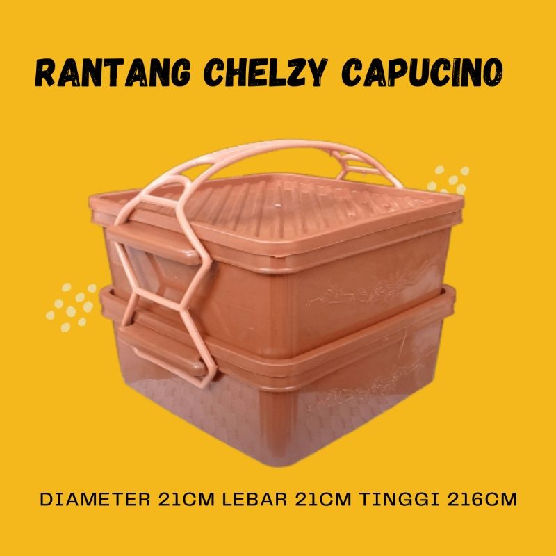 Rantang  Chelzy susun2  Capuccino / Rantang Susun 2 kotak murah