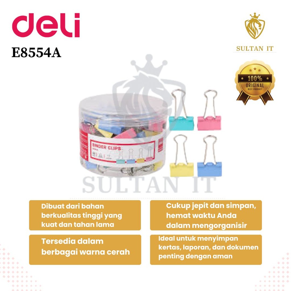 

Deli Binder Clip Color E8553A 32MM / E8554A 25MM