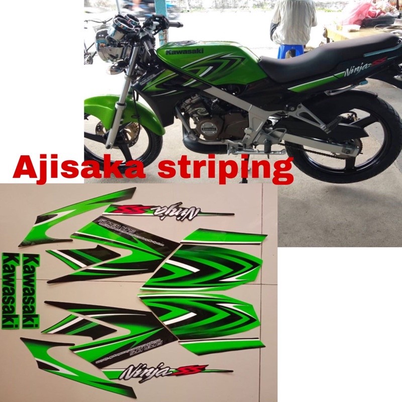 stiker ninja ss 2011 hijau / striping ninja ss 2011 hijau / striping sticker stiker lis les Kawasaki