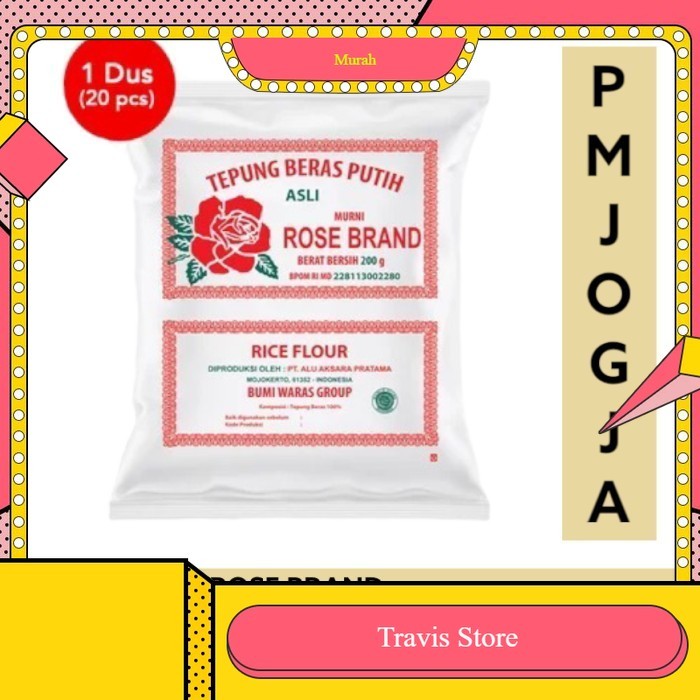 

Rose Brand - Tepung Beras Putih 500 gram 200gr - TBeras 200GRAM