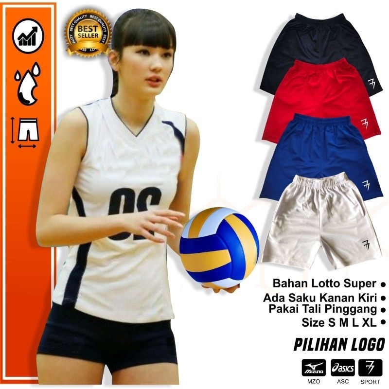 SPORTWEAR CELANA PENDEK VOLI WANITA MURAH FULL COLOUR - BAWAHAN CELANA VOLI BELAHAN WANITA - CELANA 